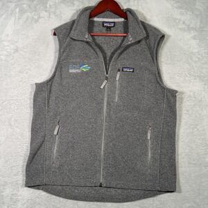 Patagonia Vest Mens Large Nickel Gray Full‎ Zip Fleece Classic Synchilla
